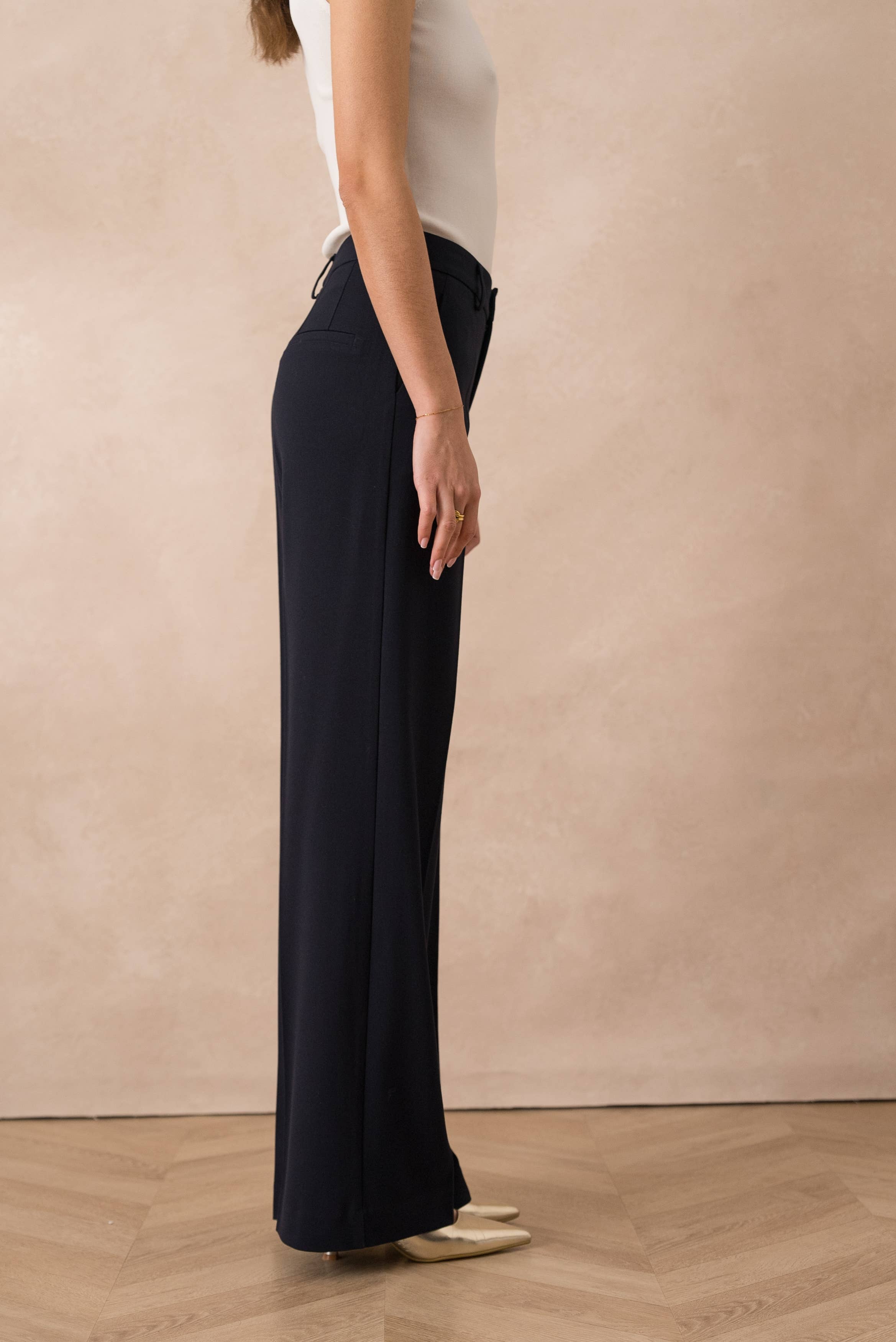 Attentif Paris - Vendita all'ingrosso Pantaloni eleganti - Donna - [Heather] Pantaloni Tailleur a Gamba Larga22