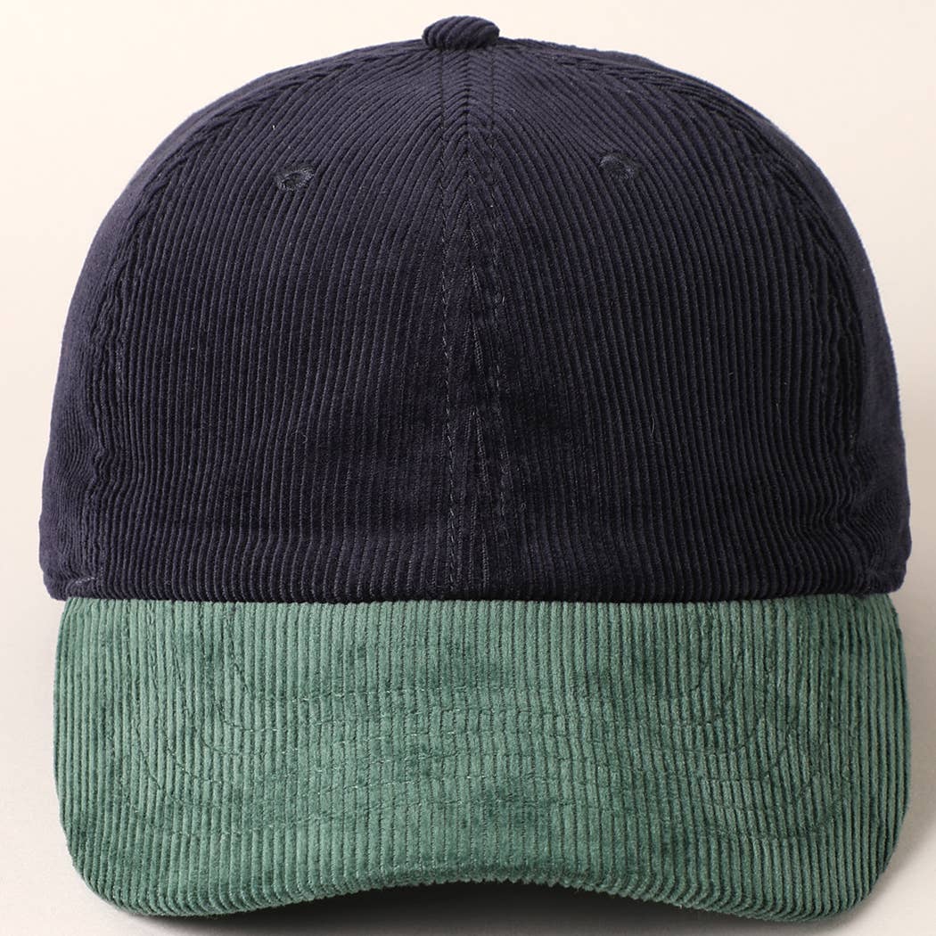 Fashion City - Wholesale Baseball Cap - Unisex - Corduroy Two-Tone Adjustable Baseball Cap47