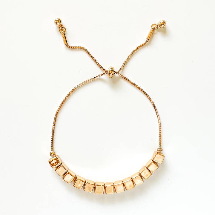 Braccialetto regolabile a maglie quadrate moda per la vendita all'ingrosso da parte di S&A Fashions