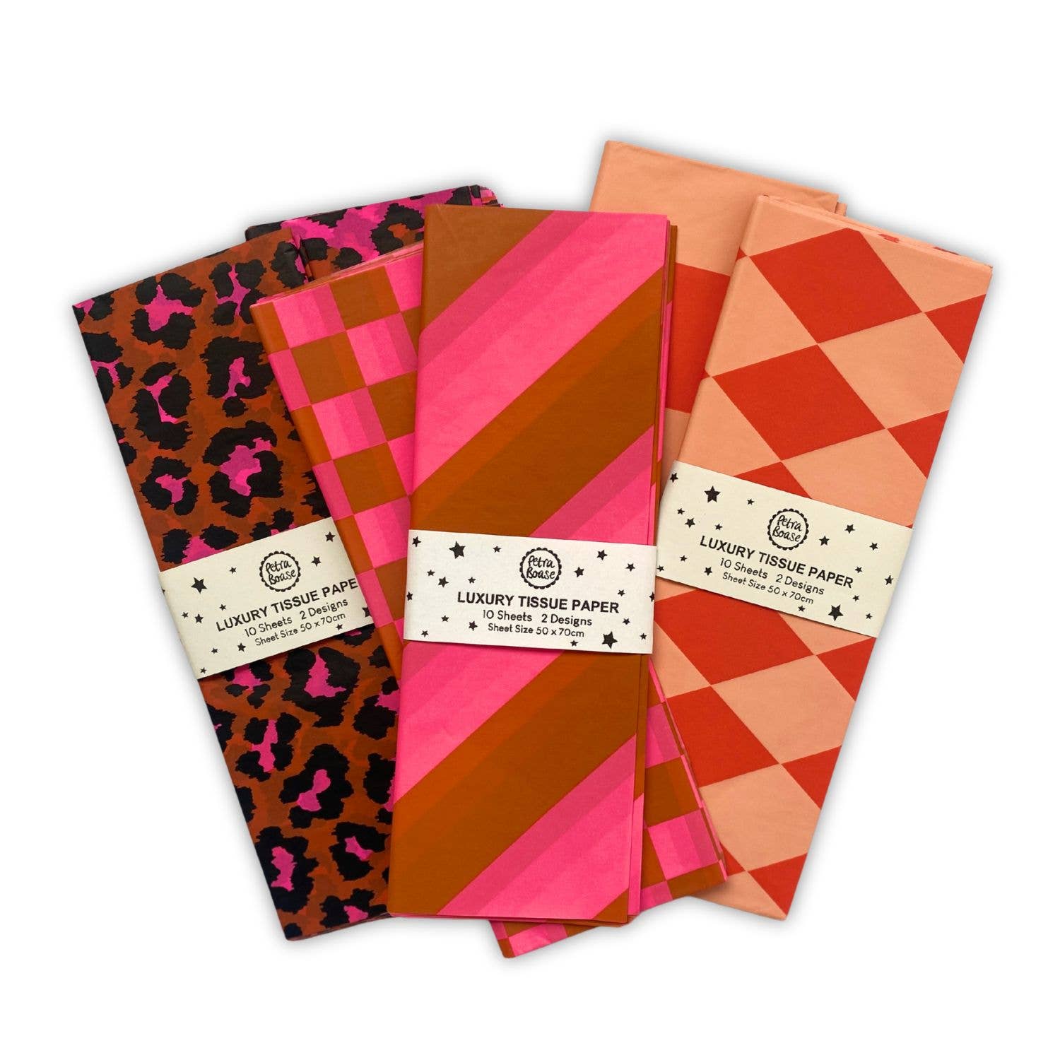 Petra Boase Ltd (US Duties Paid) – wholesale Tissue paper – Luxury Patterned Tissue Paper Gift Wrap | Ginger/Fluoro Pink7