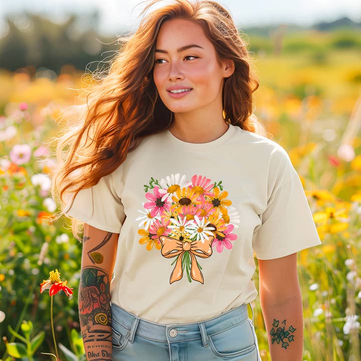 Flower Bouquet DTF Print for wholesale by Simple Tymes