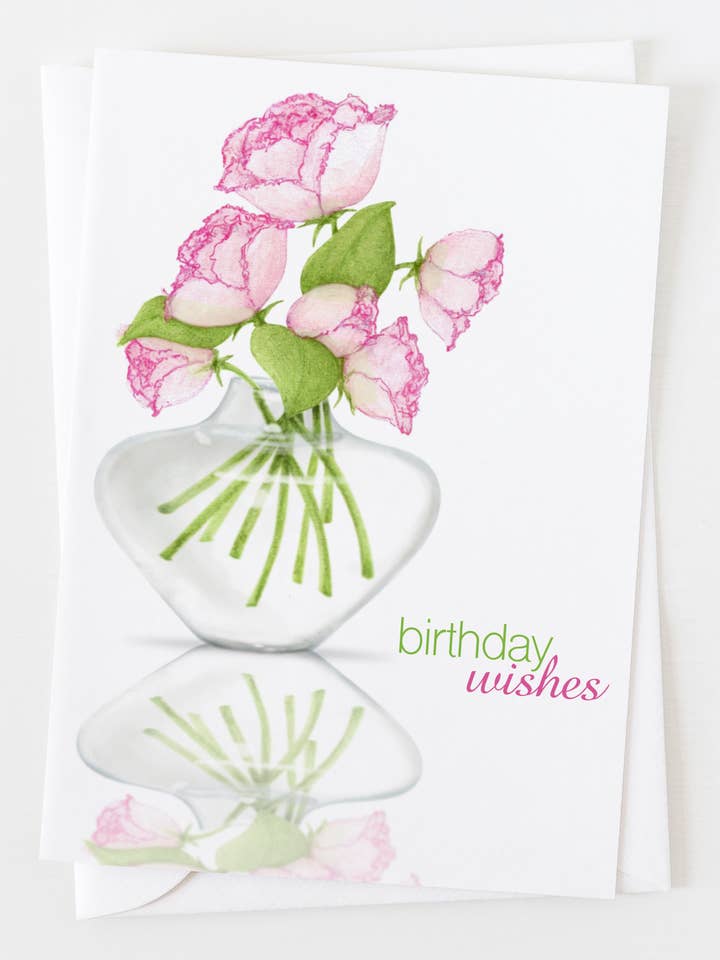 Geburtstagswünsche Roses Grußkarte C_1630 für den Großhandel von Ann Scott Design
