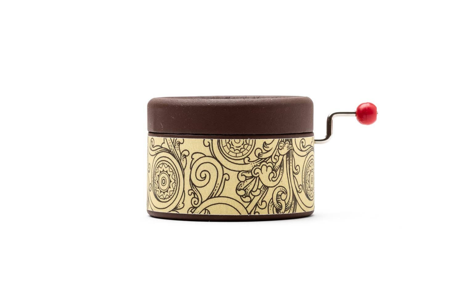 esdemusica by Rocio - Wholesale Music Box - Kids & Baby - Little brown music box with a hand cranked mechanism1