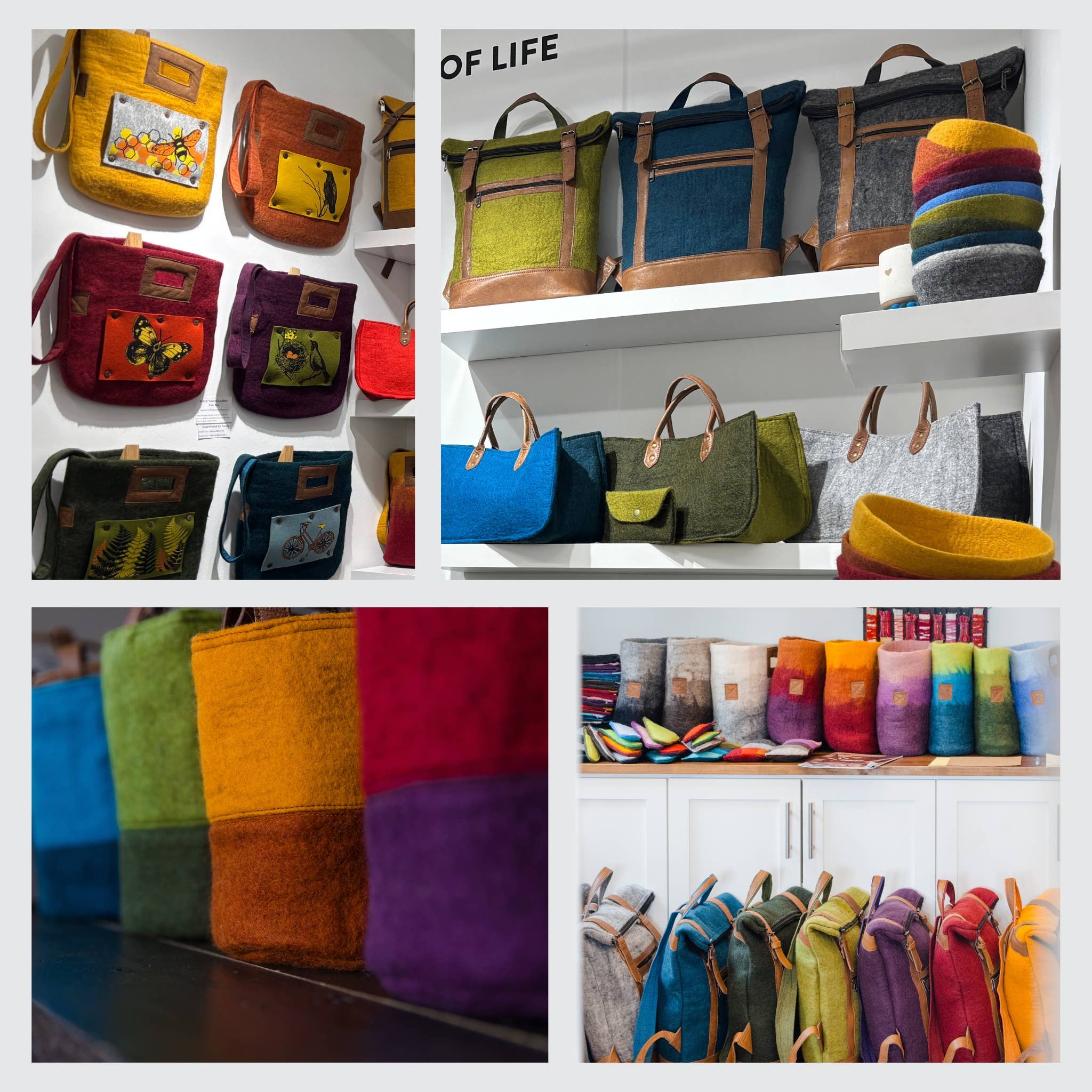 Fibres of Life - Wool & Felt - Wholesale Tote Bag - Women's - The Grab-&-Go Carry All | Felt Wool Tote Bag | Soft Yarn Bag11