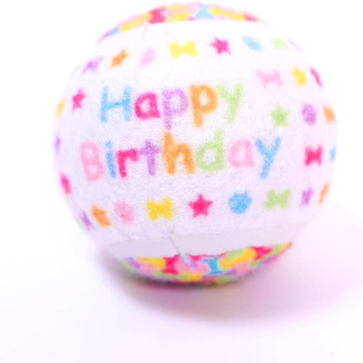 PetLondon - Wholesale Pet Fetch Ball - Dog - Happy Birthday Dog Tennis Ball Trio5