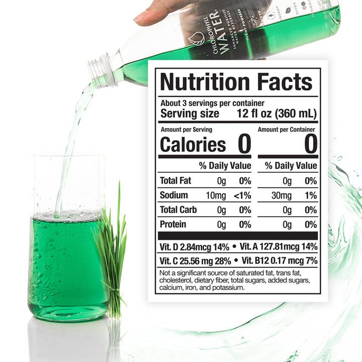 Chlorophyll Water - Wholesale Flavored/Infused Water (Non-Carbonated) - Chlorophyll Water 1 Liter (Made from 100% Recycled Plastic) 7