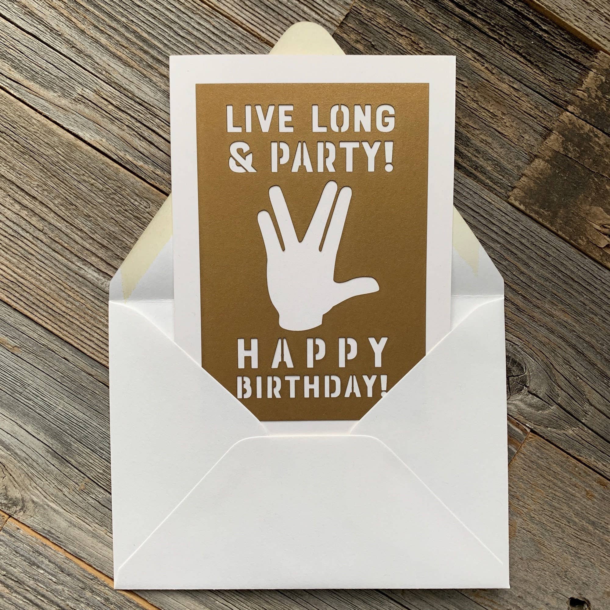 Louise Lauret - Wholesale Birthday Card - Star Trek Spock Live Long & Prosper Birthday Card6