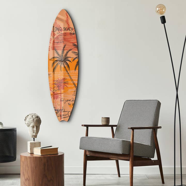 Artdesigna KG - Wholesale Wall Accent - Long Beach Vibes | Surfboard Glass Wall Art4