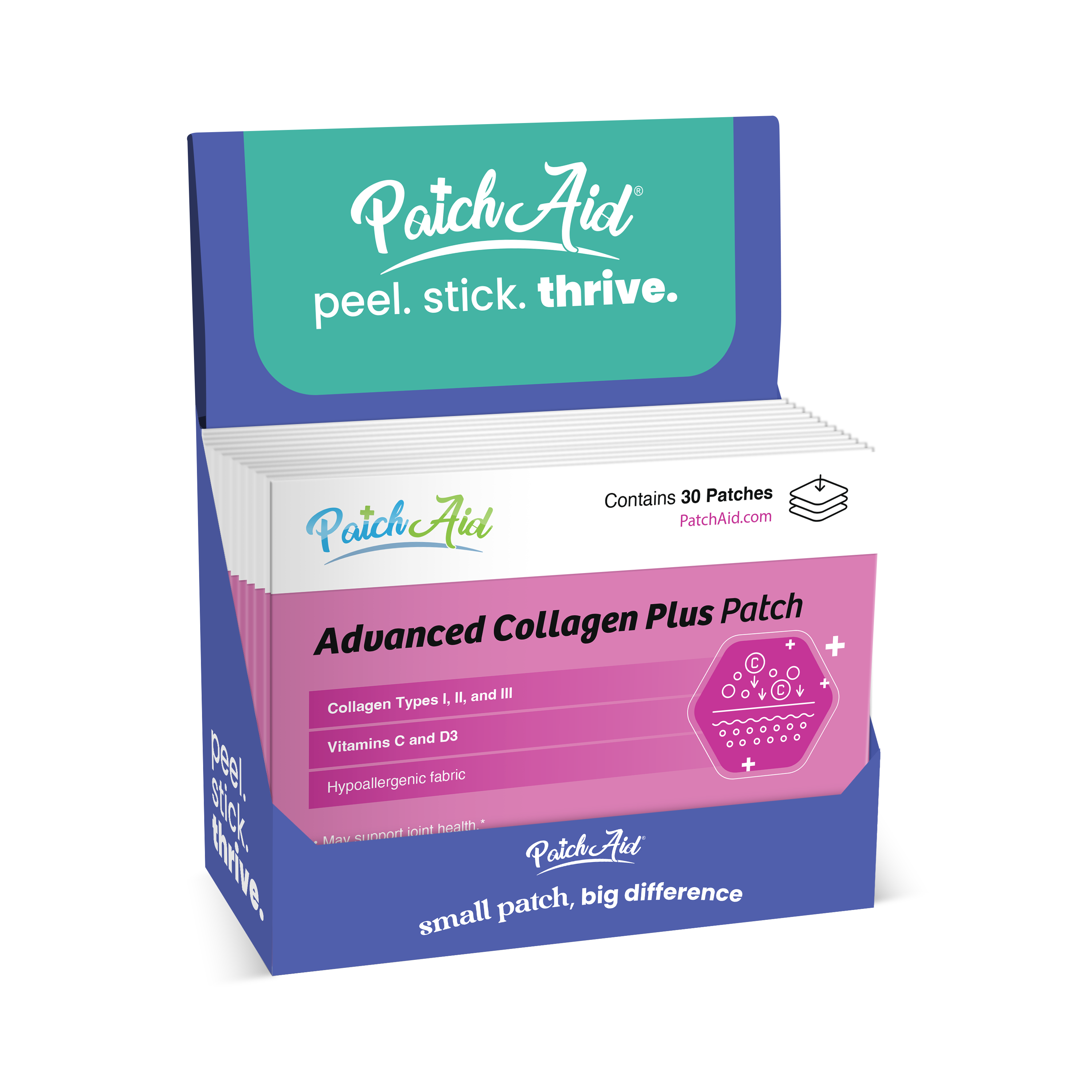 PatchAid - Wholesale Oral Supplement/Vitamin - Advanced Collagen Plus Patch - Skin, Joint & Bone Health3