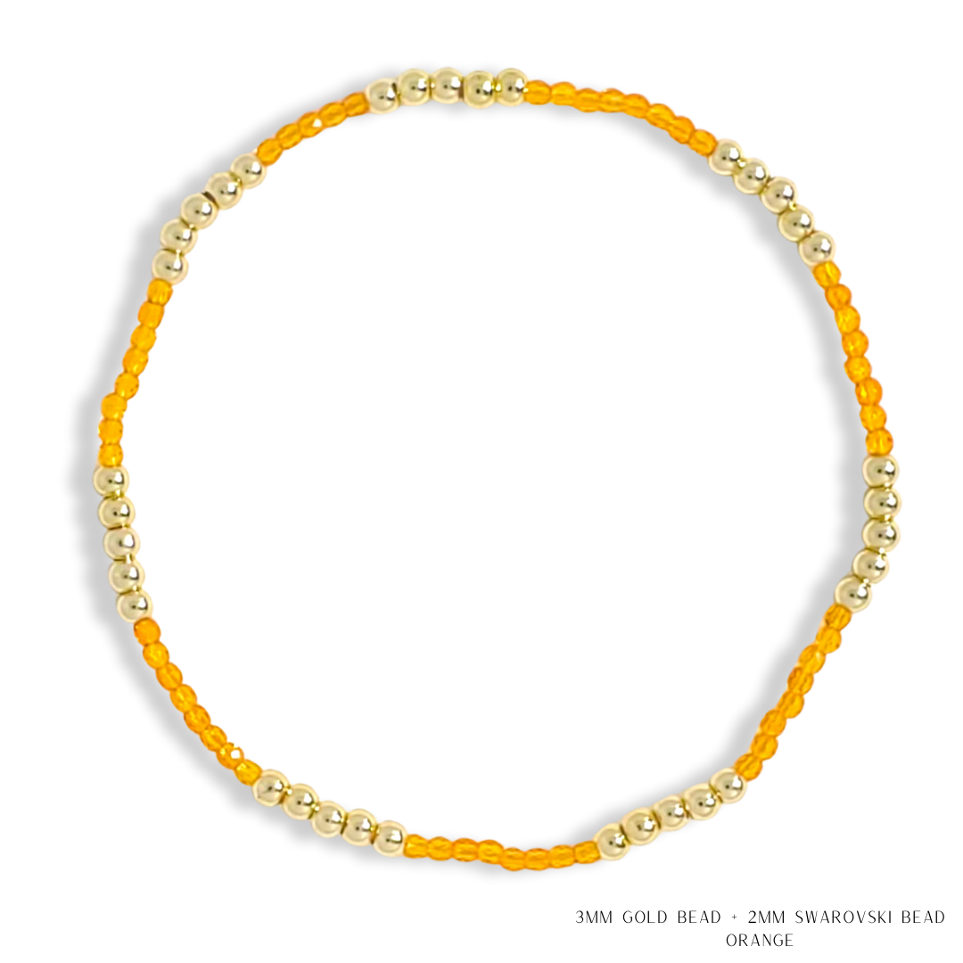 Savvy Bling - Vendita all'ingrosso Bracciale con perline - Bracciale con Perline in Oro e Cristalli Swarovski - Più Colori64