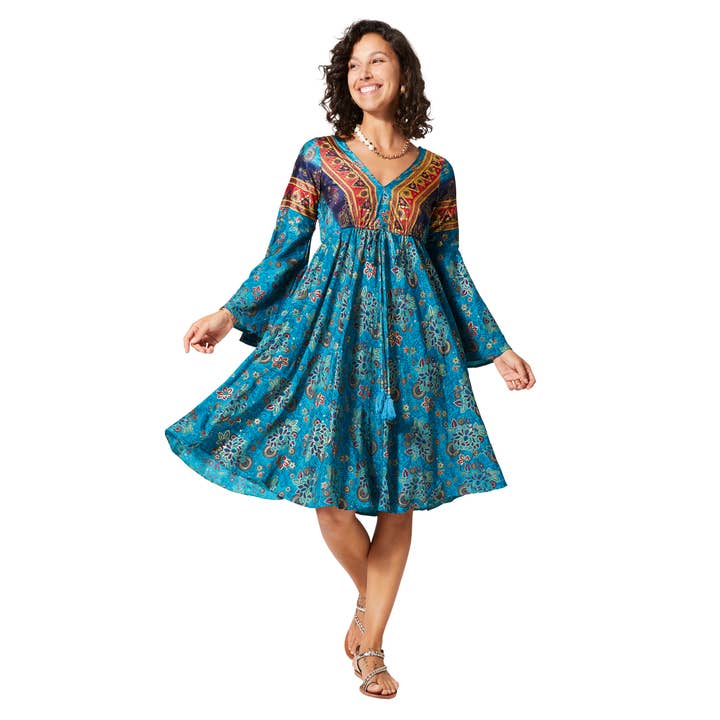 3/4 SLEEVE SHORT SUMMER DRESS RLIP2008K for wholesale by Ipanima