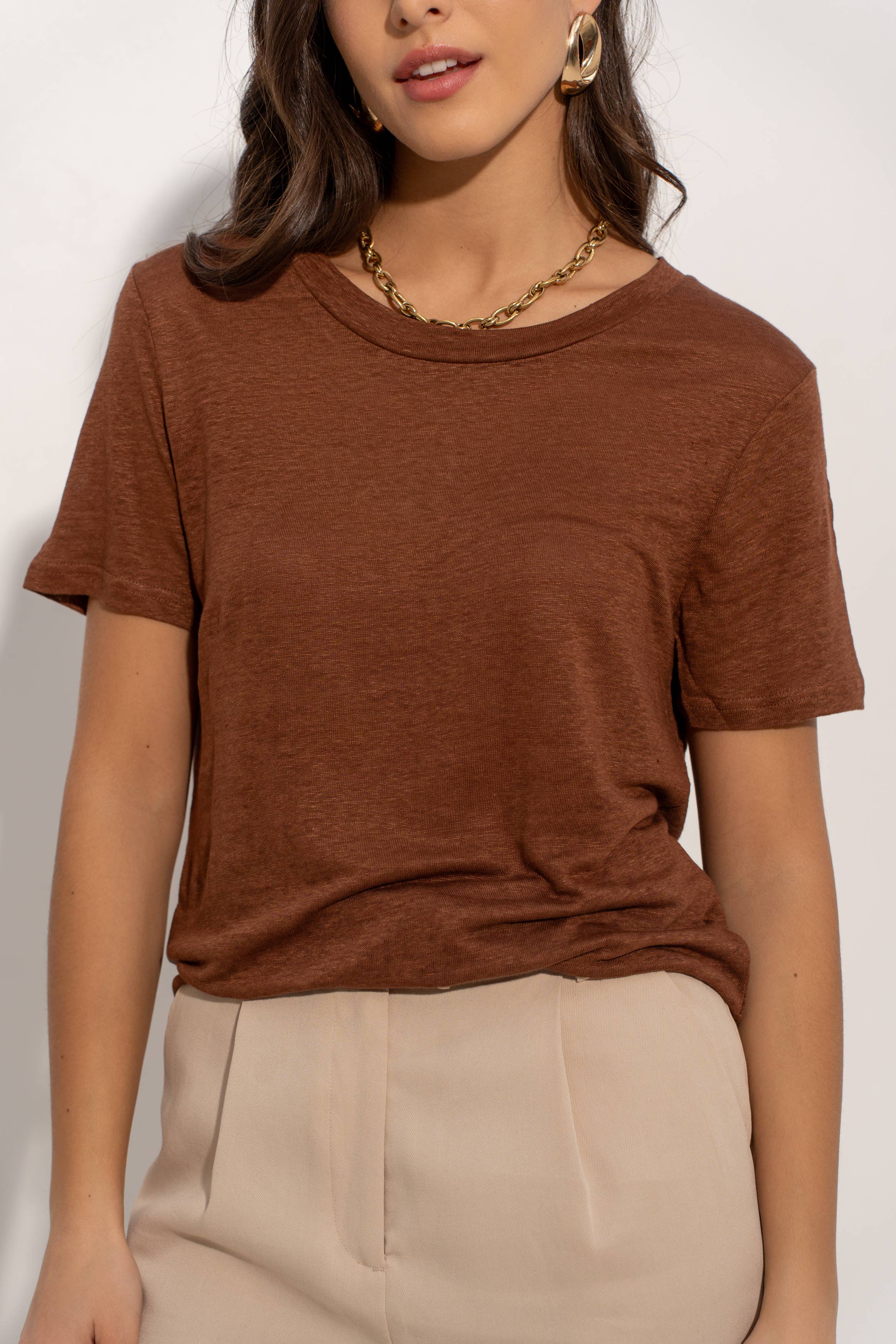 jw.atelier - Vente T-shirt – femme - T-shirt col rond en lin 11