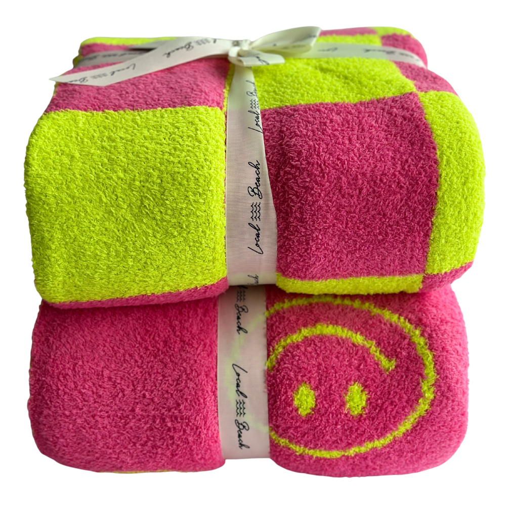 Local Beach - Wholesale Throw Blanket - Checker Luxe Home Blanket13