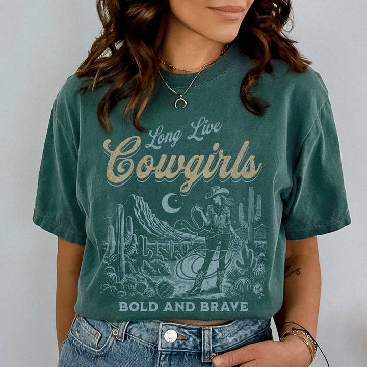 Canter & Couture – wholesale T-shirts med screentryck – Dam – Öken Cowgirl-skjorta
