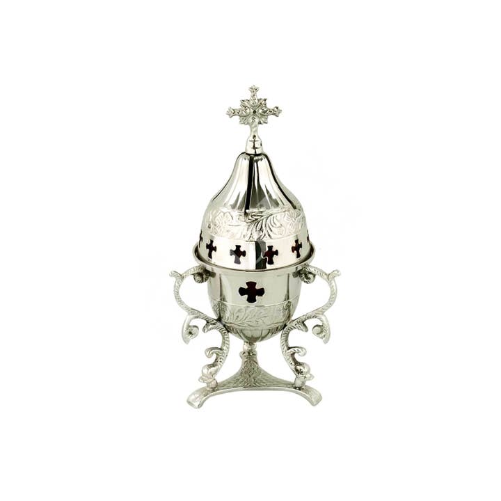 TheHolyArt - Vendita all'ingrosso Decorazioni da tavolo - Lampada da veglia a olio da tavolo cristiana in ottone con croce, lampada a olio da preghiera in metallo dipinta a mano, candela a olio ortodossa con tazza di vetro, religiosa1