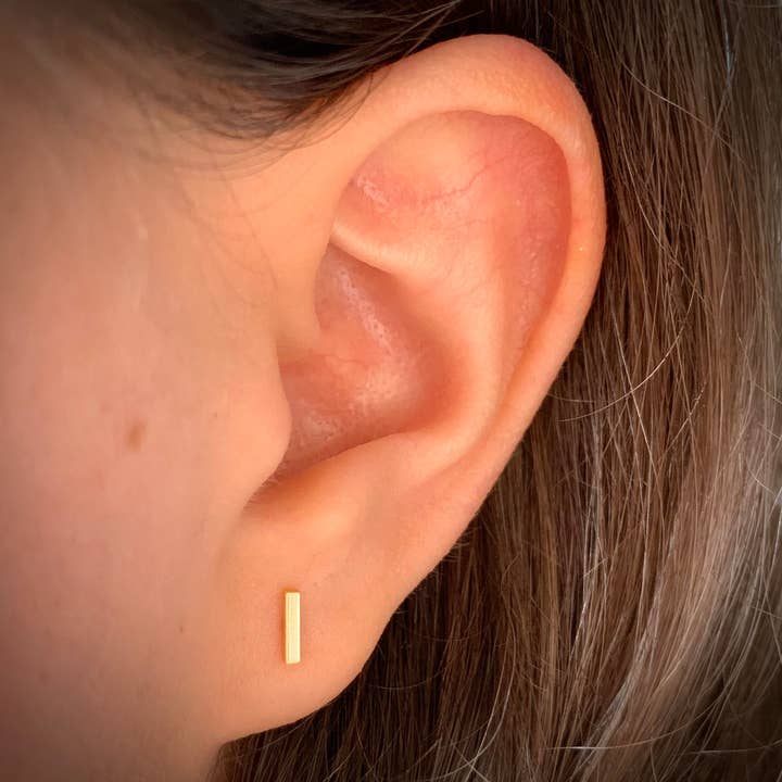 Cali Findings - Wholesale Stud/Post Earrings - Sterling Silver Earring Posts, Mini Bar Everyday Studs