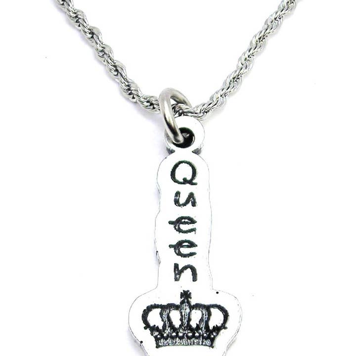 Chubby Chico Charms - Vente Colliers à pendentif - Collier à breloque simple reine avec couronne