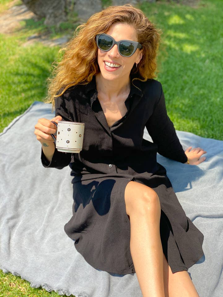 Secret Language – Großhandel Kleid – Damen – Della Hemdkleid /Baumwollkleid, Maxikleid, schwarzes Kleid4