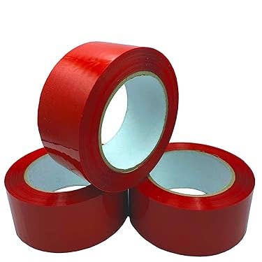 Red Packing Tape, Heavy Duty Carton Sealing Tape (3-pk) for wholesale by Only Hangers
