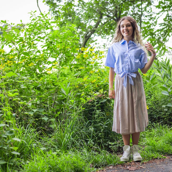 Camisa de Manga Ancha con Lazo en la Cintura 129 para venta al por mayor de Frills and Freckles