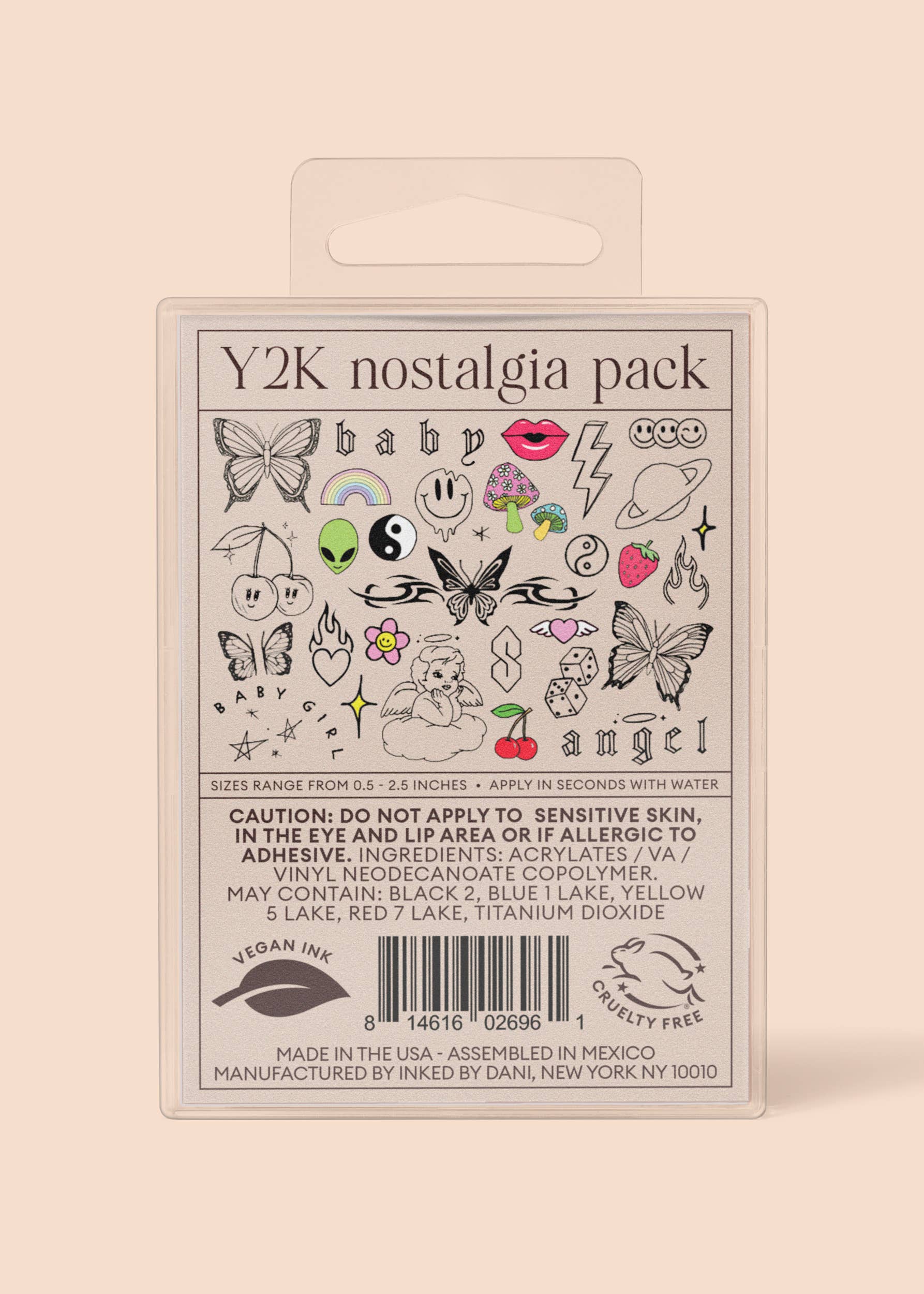 INKED by Dani - Wholesale Temporary Tattoo - Y2K Nostalgia Temporary Tattoo Pack18