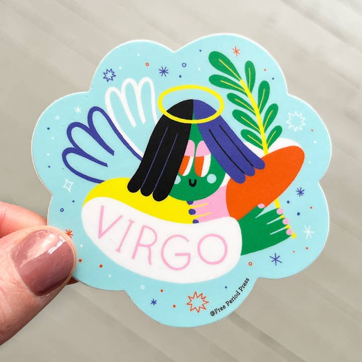 Maagd Sterrenbeeld Vinyl Sticker | Kalm & Georganiseerd voor wholesale door Free Period Press