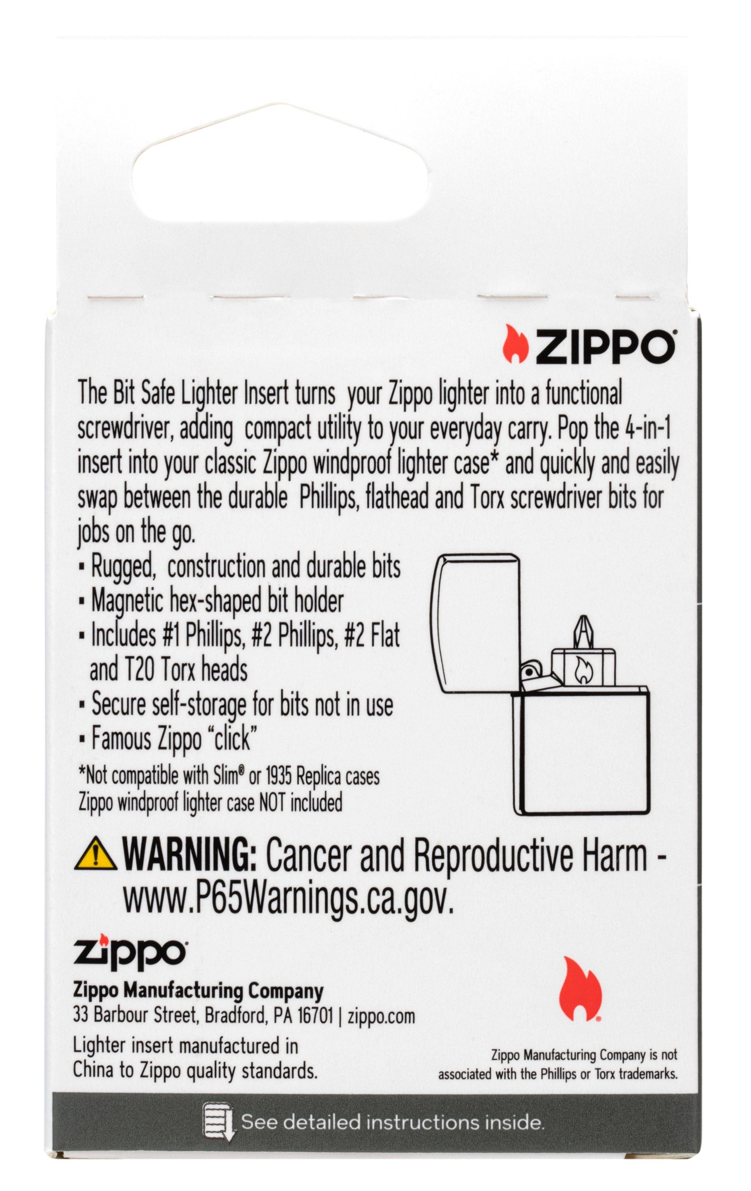 Benhalex - Wholesale Handy Tool - Zippo Bit Safe Functional Screwdriver Lighter Insert #657016