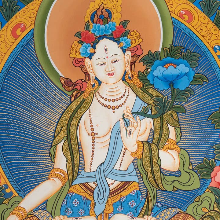 Lucky Thanka - Wholesale Painting/drawing - White Tara Thangka Painting1