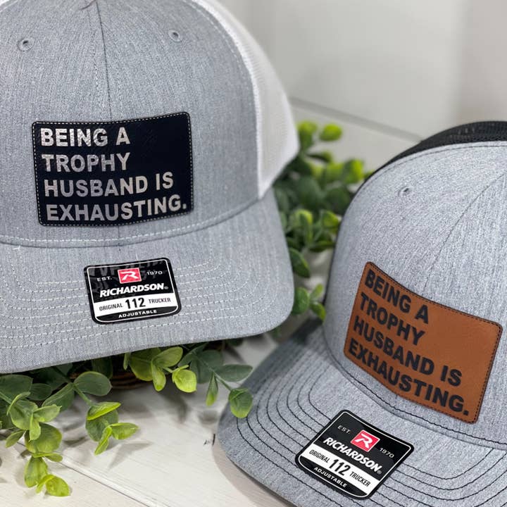 CMD Wholesale - Wholesale Trucker Hat - Unisex - Adult Trophy Husband Is Exhausting Patch Snapback Hat