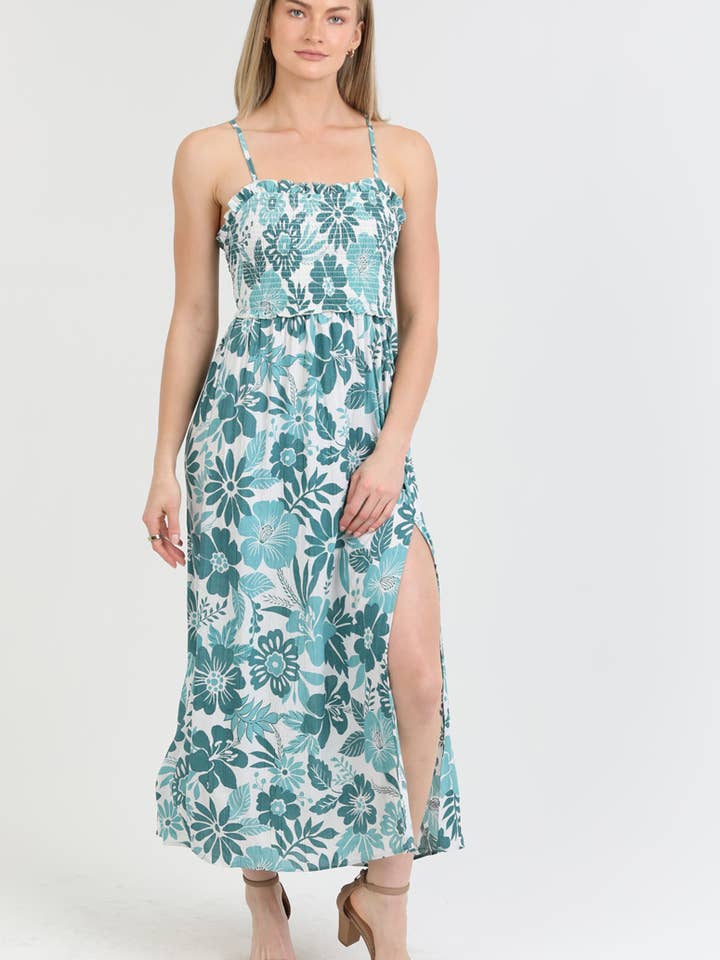 C4E39-A931 MAXIKJOLE MED RYNKET LIVSTYKKE OG JUSTERBAR BINDESNOR BAGTIL for engroshandel hos ANGIE