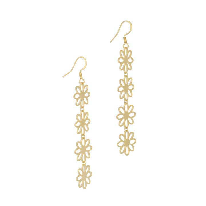 Bloom Flower Dangle Earrings for wholesale by Carolyn Hearn Designs