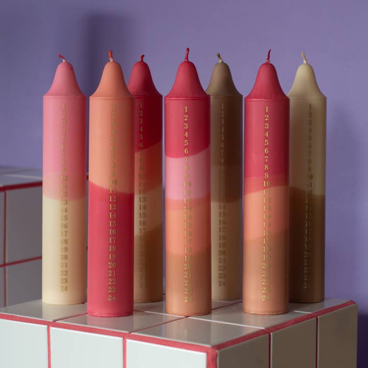 Nordtrice - Wholesale Pillar Candle - Advent Candle, Christmas Calendar, Fall colours
