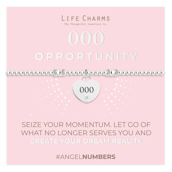 Pulseira com Charme 000 Angel Numbers por atacado de Life Charms