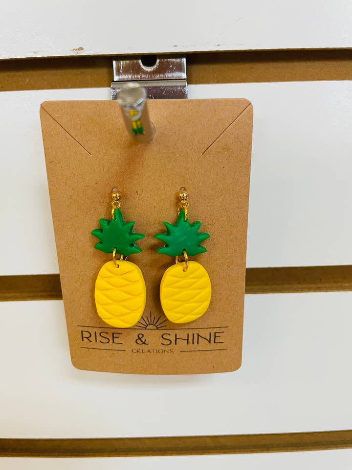 Pineapple dangles for wholesale by Rise and Shine Creations