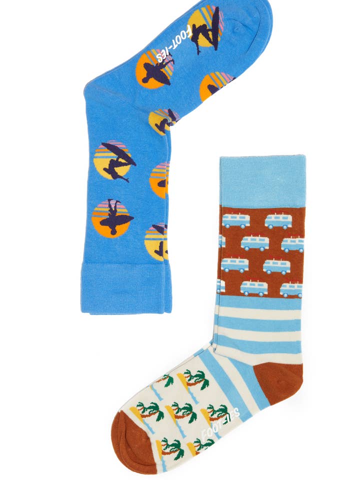 Pack de 2 calcetines Surf Trip para venta al por mayor de FOOT-IES