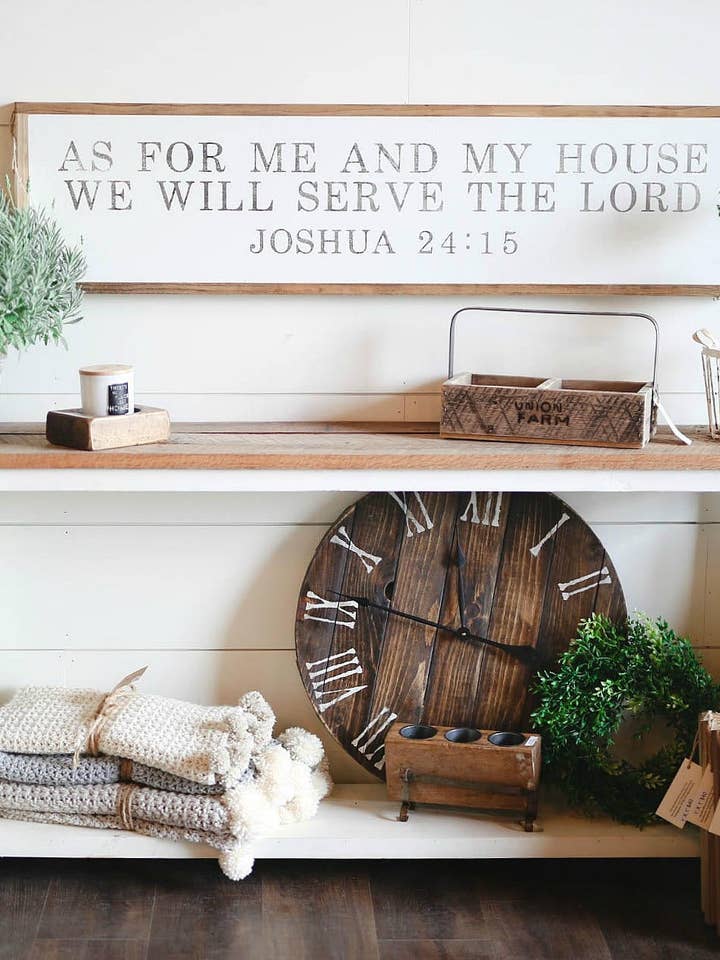 As For Me And My House Joshua 24:15 for wholesale by The Shed Interiors