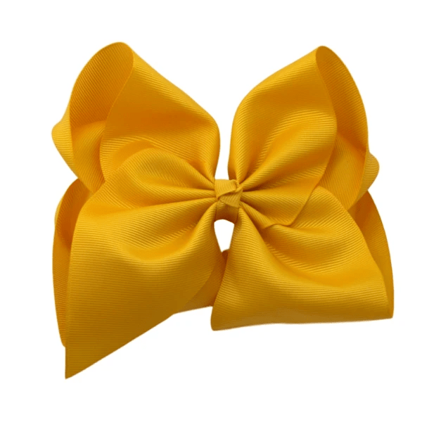 The Solid Bow - Wholesale Hair Bow - Kids - 6 inch Solid Grosgrain Bow/Alligator Clip6