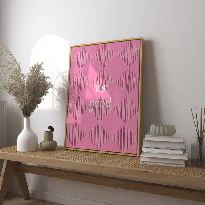 For Good Pink Art Print for wholesale by RM Decor Studio