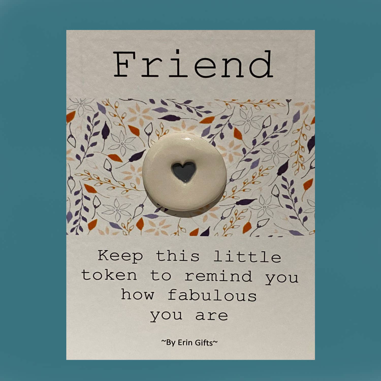 By Erin Cards and Gifts Ltd - Wholesale Keepsake Coin/Token - Friend  Ceramic Pocket Token Pocket Hug and Card3