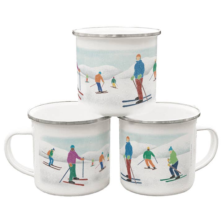 Skiing Enamel Mug for wholesale by Ingletop