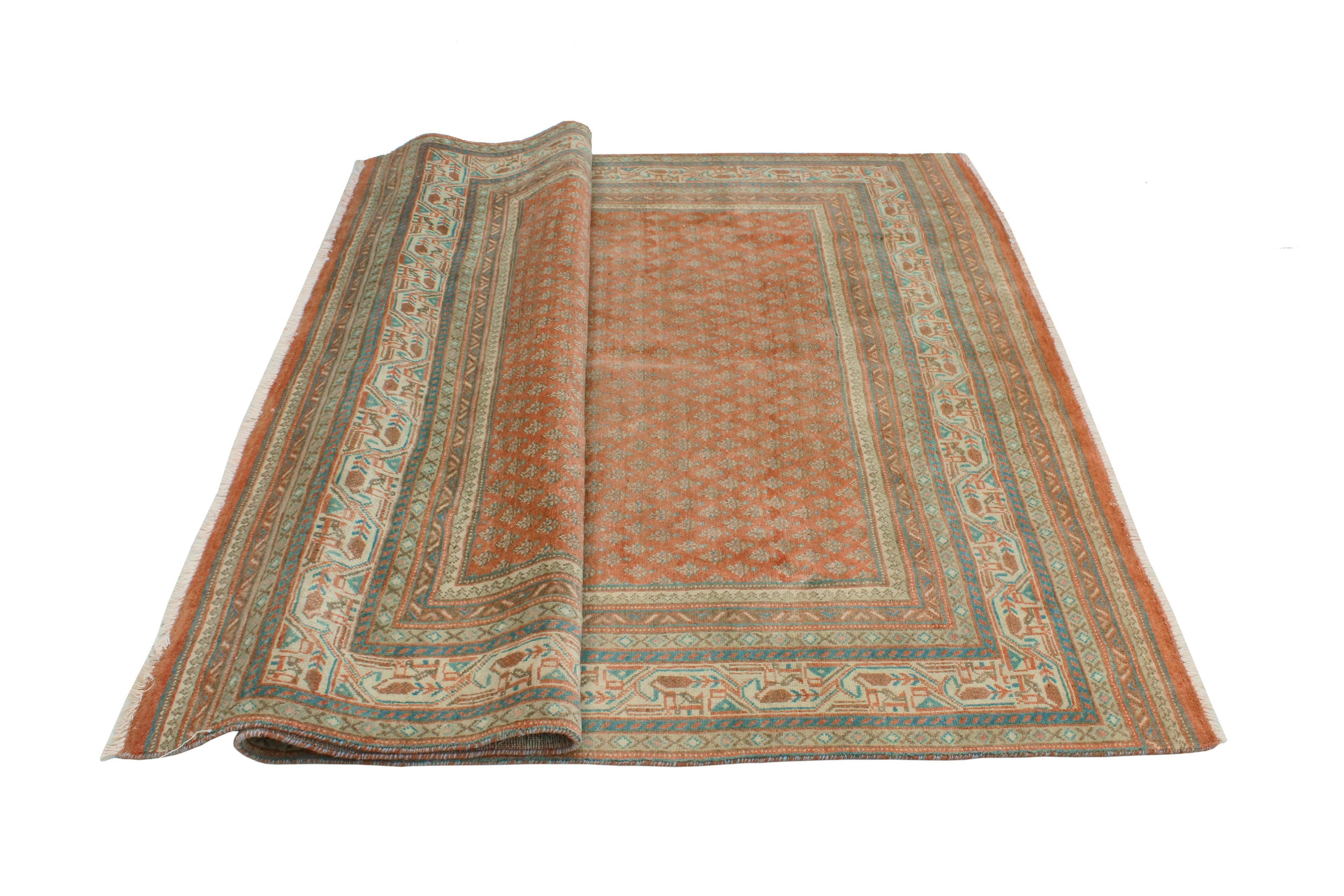 Noori Rug - Wholesale Area Rug - Fine VTG Cartere Rust/Beige Rug, 6'0" x 8'6"5