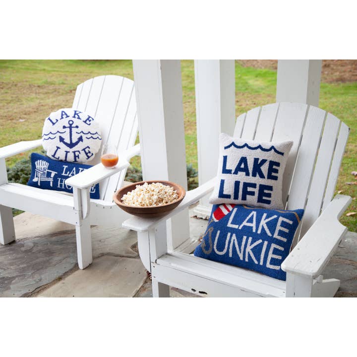 Peking Handicraft - Wholesale Throw/Decorative Pillow - Lake Life Hook Pillow