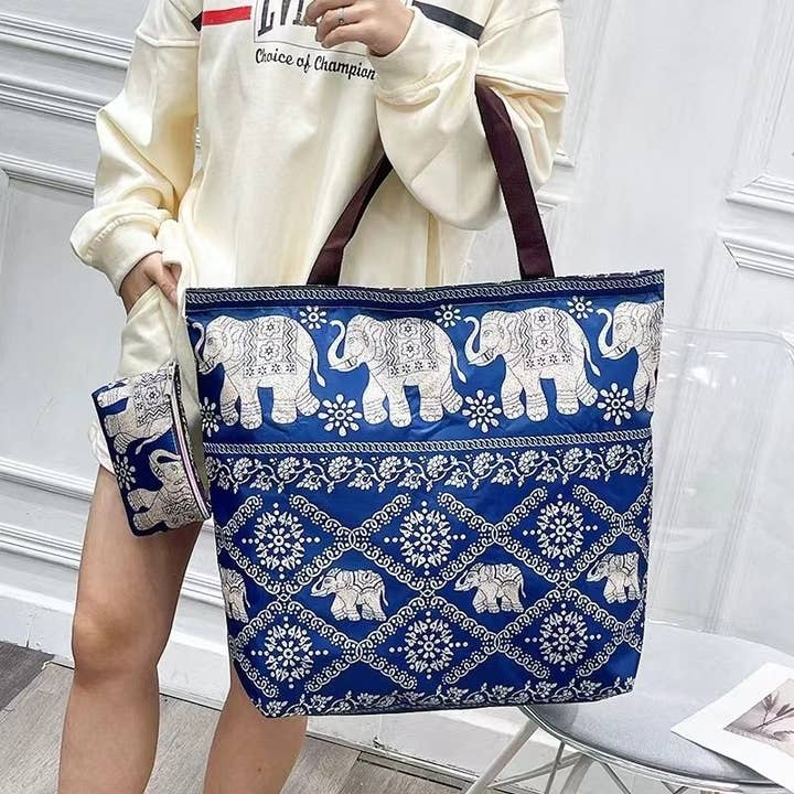 Waterproof Oxford Cloth Foldable Women's Shopping Tote Bag for wholesale by Ekartini