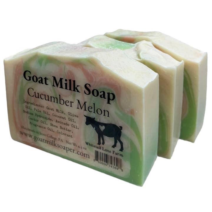 Cucumber Melon Goats Milk Soap for wholesale by Whitetail Lane Farm Goat Milk Soap