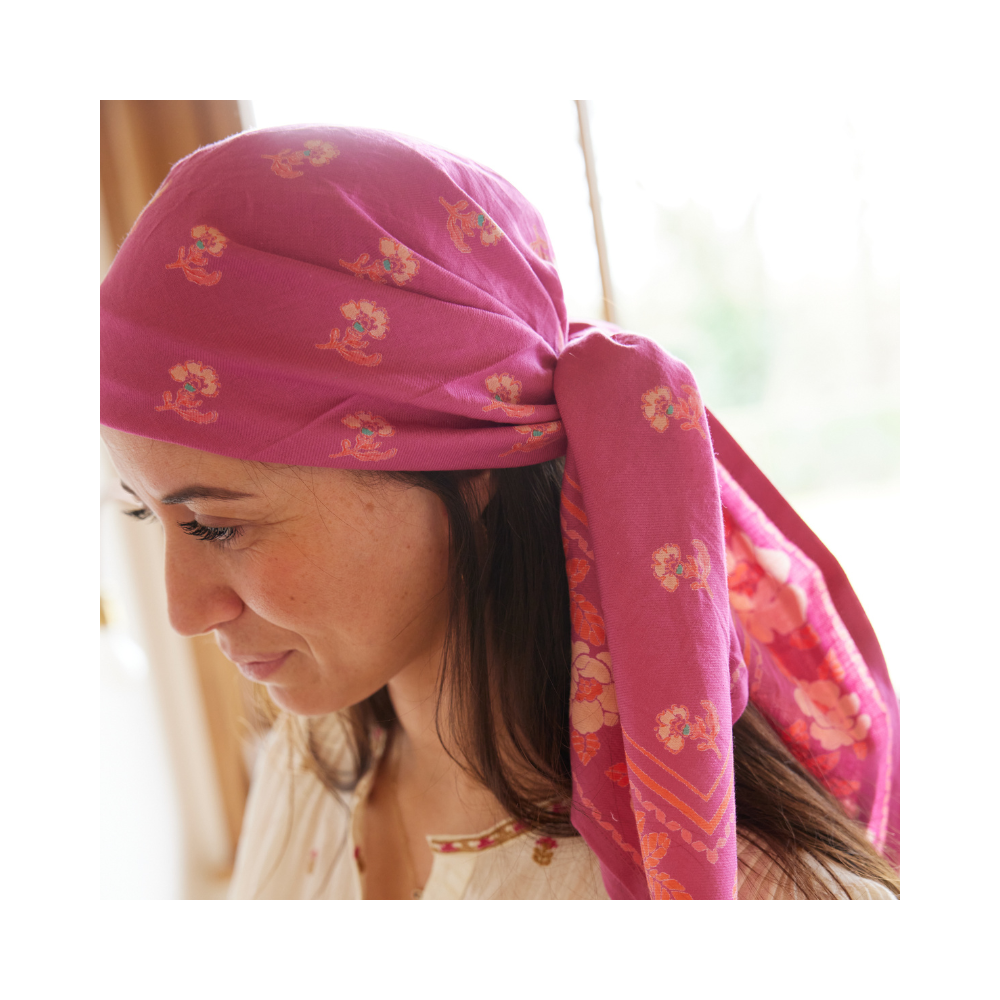 Bonheur du Jour – wholesale Head scarf – Women's – Indian Scarf - Nur Camelia3