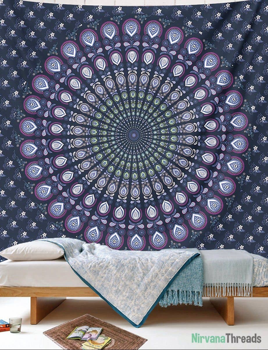 Nirvana Threads - Wholesale Tapestry/Textile - Midnight Mandala Tapestry1