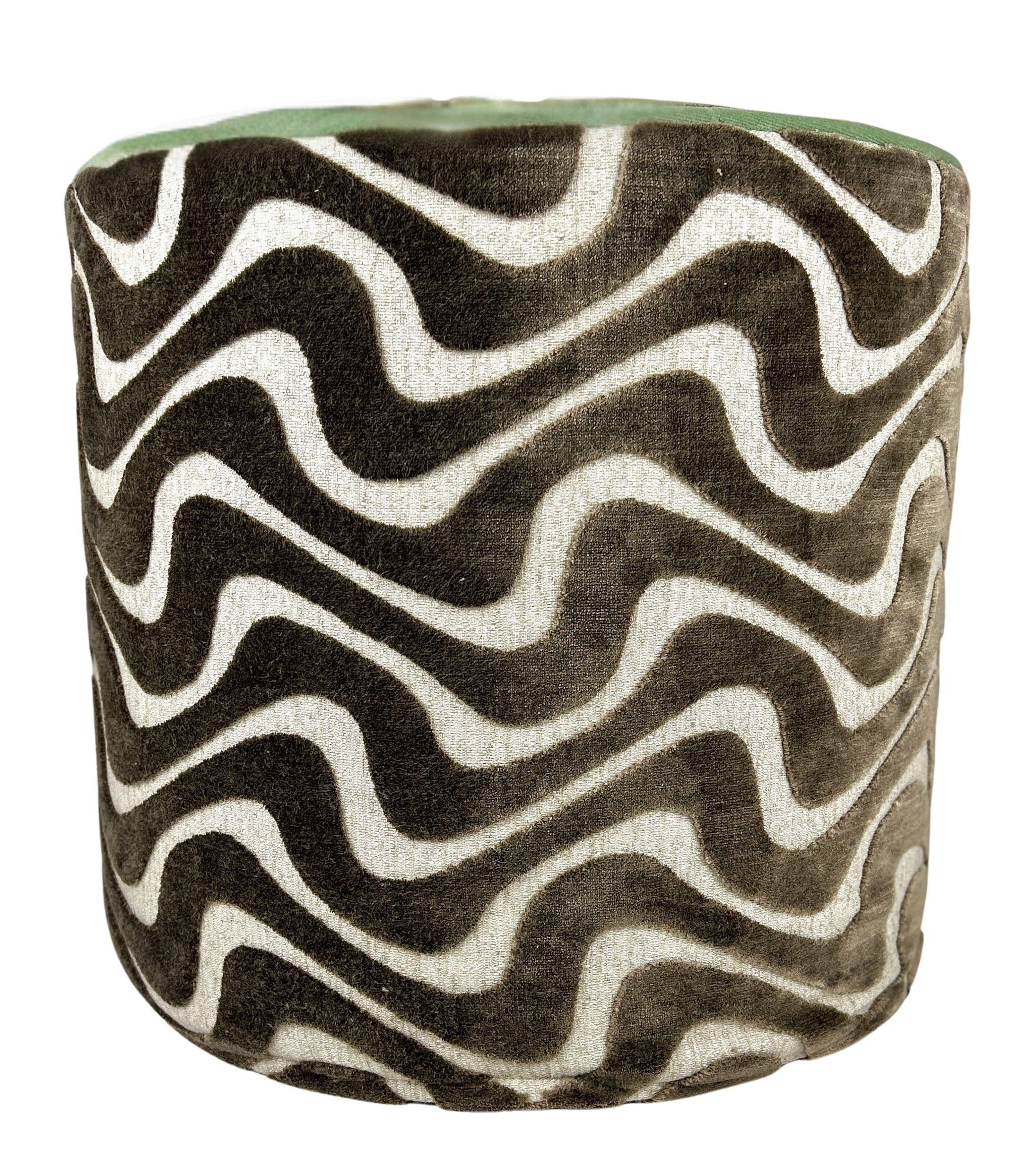 Piper-Collection - Wholesale Ottoman - Perch Isabel - brown/beige stool w/ cord (MADE TO ORDER)1