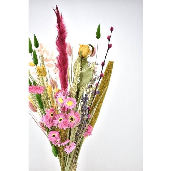 Dutch Flower Studio - Wholesale Dried/Pressed Flowers - Dried flower bouquet - Happy Color - 45 cm - Natural2