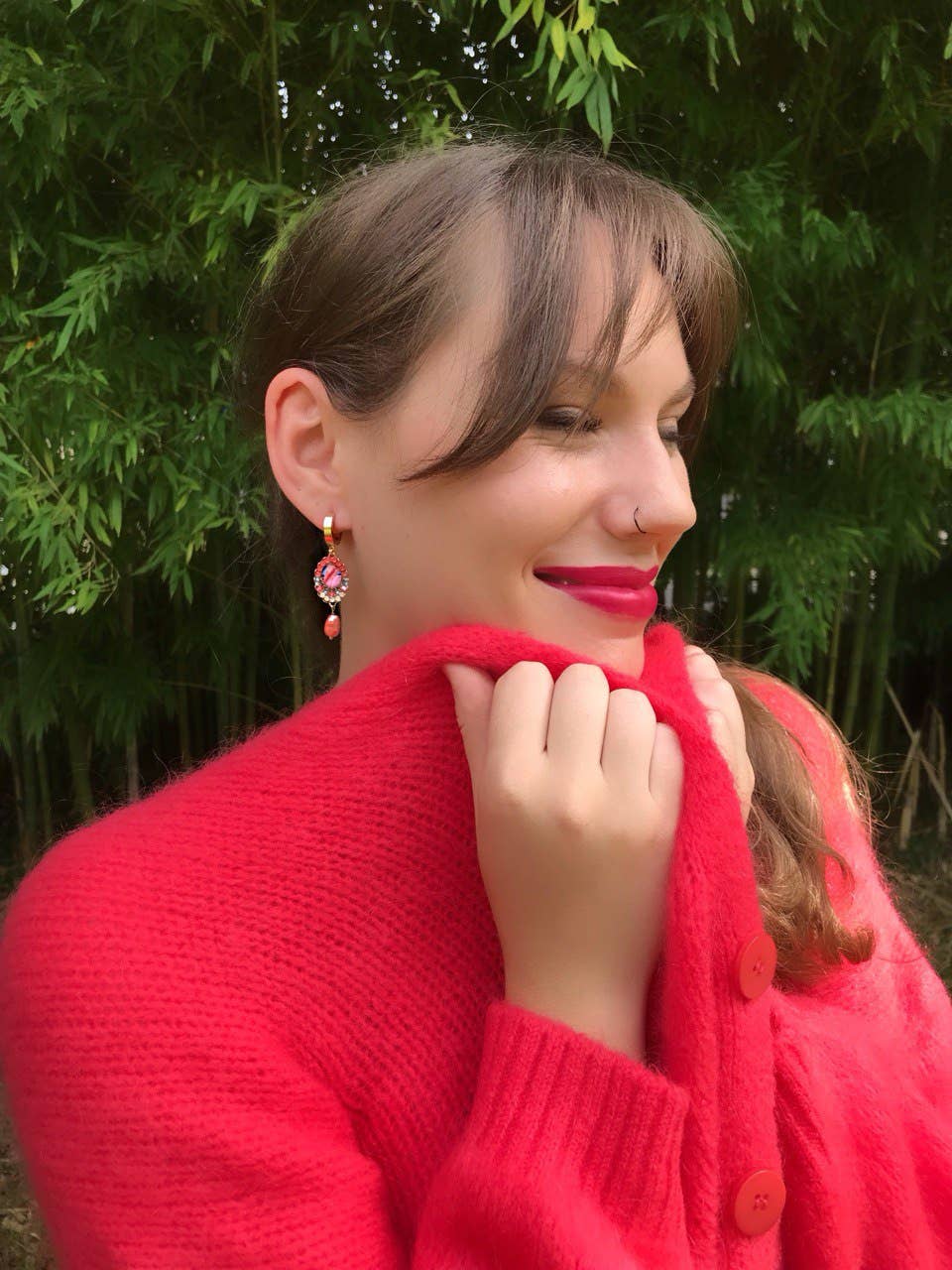 melizijewelry - Wholesale Dangle Earrings - Doria crystal and gold-plated steel earrings5