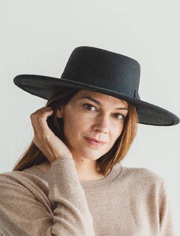 Queens INC - Vente Canotier – femme - Chapeau canotier à large bord - Ruban gros-grain assorti5